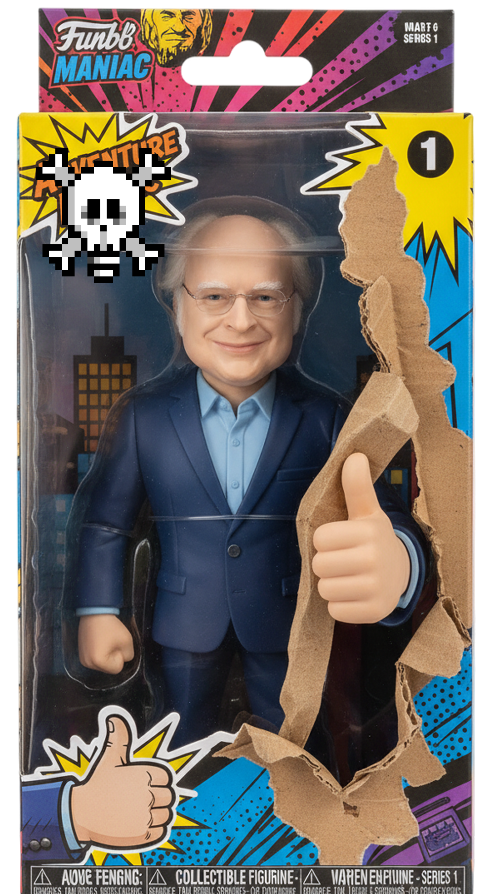 Boneco Nielsen Slap com mão gigante de correção de UX